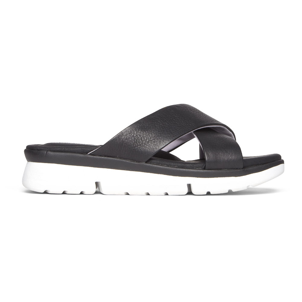 Rockport Womens Sandals Black - R-Evolution - UK 138-KRXTPZ